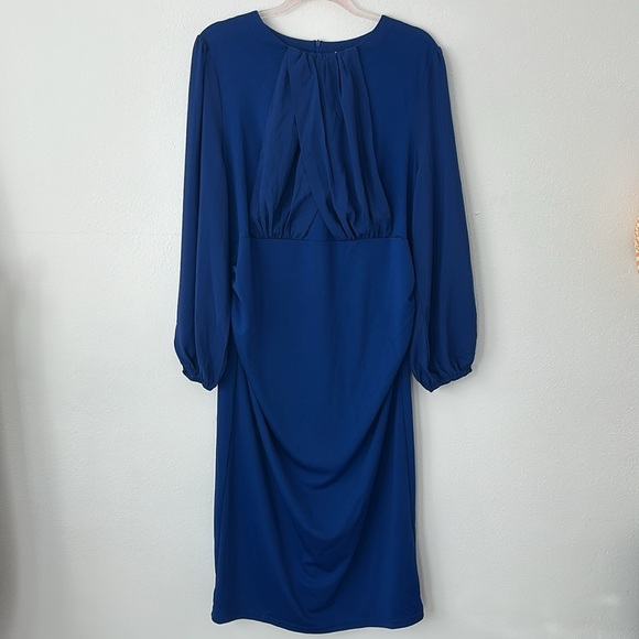 GRACE KARIN Women's Ruched Bodycon Dress Sleeveless Front Drape - Picture 2 of 9